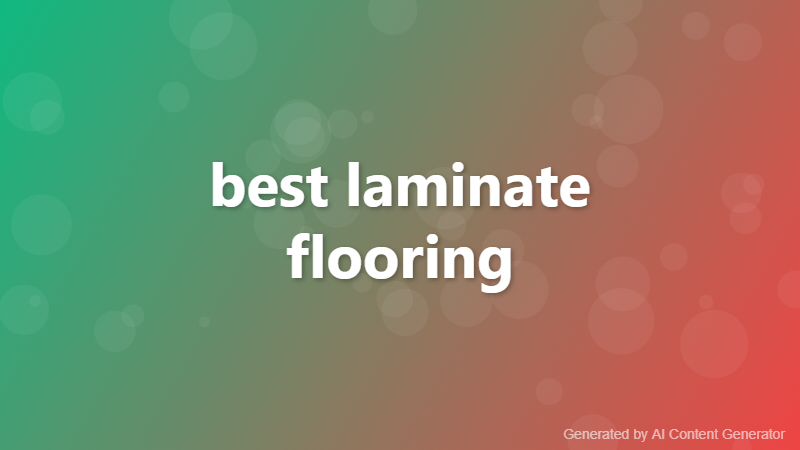 best laminate flooring